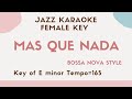 Mas que nada - Bossa Nova Jazz KARAOKE (Instrumental backing track) - female key