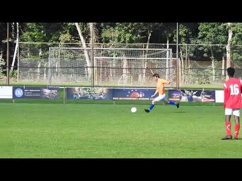 1. Wie tikt de voorzet uit de vrije trap binnen?