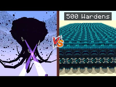 Cracker's Wither Storm vs 500 Wardens
