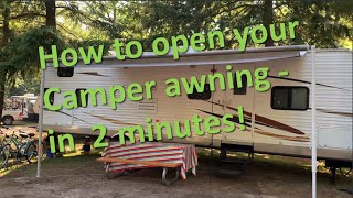 How to open your Camper awning - in 2 minutes!!