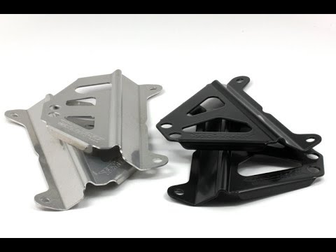 Works Black Aluminum Radiator Brace Guard for Kawasaki KX450 3
