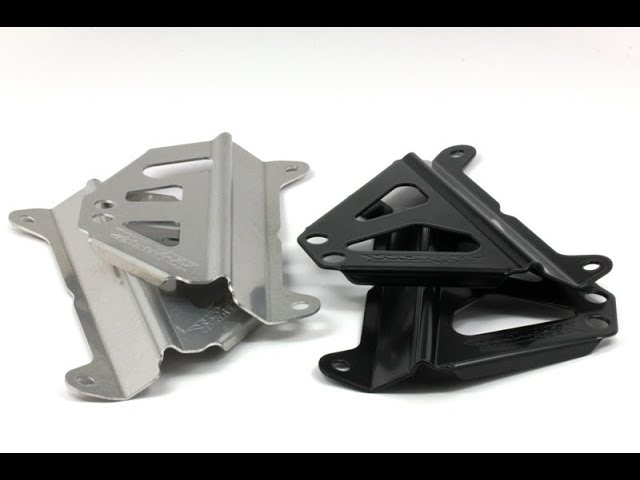 Works Silver Aluminum Radiator Brace Guard for Honda CRF250R 4