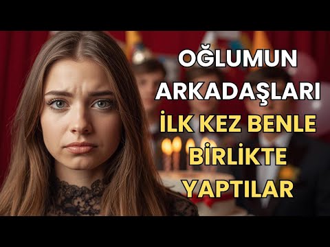 40 yaşındaki bekar kadın oğlunun arkadaşları ile oğlunun doğum gününde arkadaşları ile takıldı.