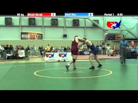 University Nat`ls FS  96 kg: Micah Burak vs. Josef Rau