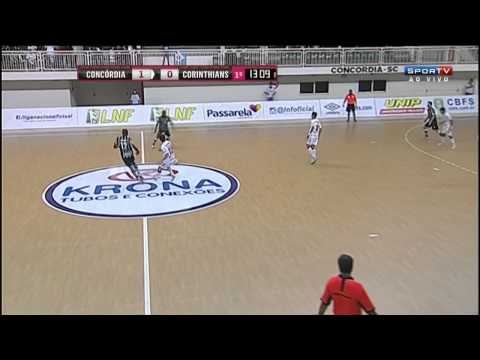 Os gols de Concórdia 1 x 1 Corinthians pela Liga Nacional de Futsal