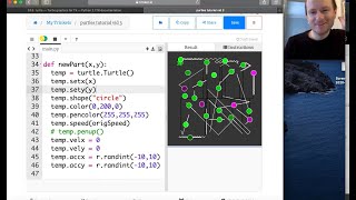 python: turtle particle collisions - 3