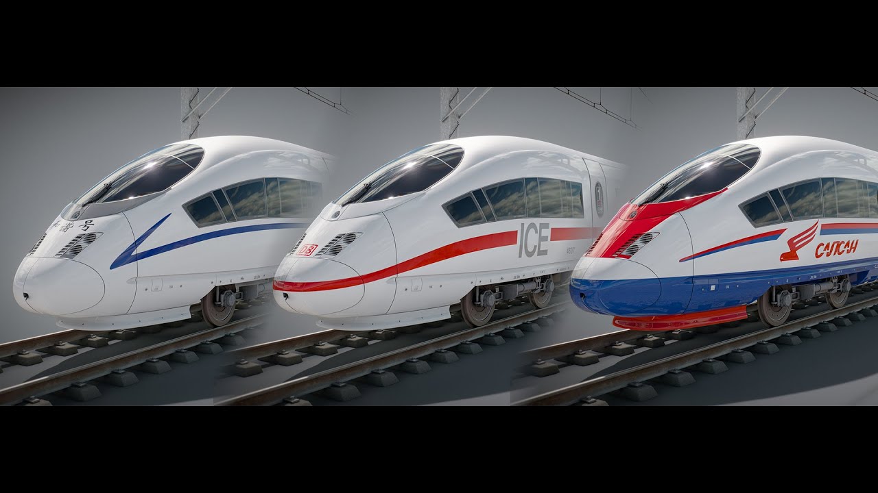 Trem de Alta Velocidade Velaro Espanhol AVE Modelo 3D