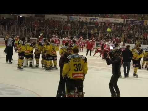 EBEL Finale Spiel 4 - KAC vs. Capitals - Erster gemeinsamer Jubel von Fans und Team
