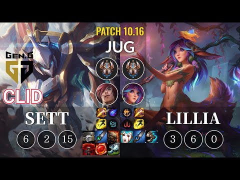 GEN Clid Sett vs Lillia Jungle - KR Patch 10.16