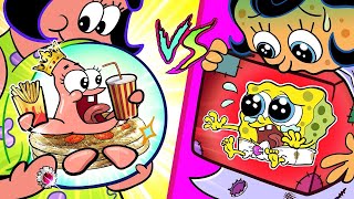 Download lagu Rich Pregnant vs Broke Pregnant👑🕸🍕 Mukbang Animation | SpongeBob Animation | SLIME CAT mp3