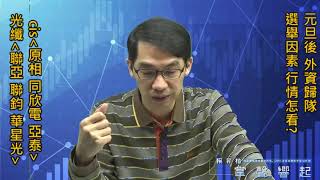 【掌聲響起】#賴昇楷 1231 - 光纖《聯亞、聯鈞、華星光…》逆勢綻光芒，後續還有戲；後續的總統大選不確定性，行情怎麼看待? (圖)