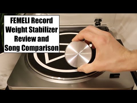 FEMELI Record Weight Stabilizer, Record Clamp for Vinyl LP Turntable Record Player Disc(Black) video review thumbnail