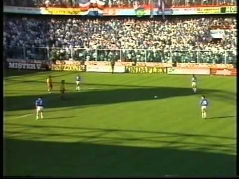 Sampdoria-Lecce 3-0 19/05/1991 - fin 2ème mi-temps + début célébrations  - Scudetto Sampdoria