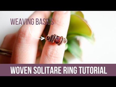 Beginner Solitaire Wire Weave Ring Tutorial - Learn Basic Techniques and How to Set Faceted Stones