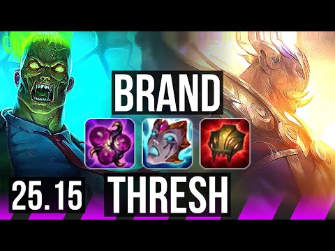 BRAND & Draven vs THRESH & Aphelios (SUP) | KR Master | 25.15