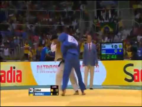 GWAK, Dong Han( KOR) - NHABALI, Quedjau (UKR) -90 kg IJF World Championship Seniors 2013