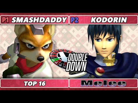 Double Down 2022 Top 16 - Smashdaddy (Fox) Vs. KoDoRiN (Marth) Smash Melee - SSBM