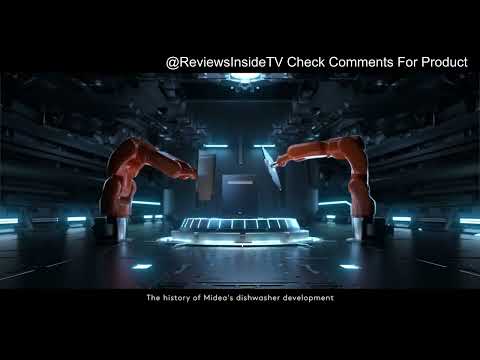 Midea MDF18A1ABB Built-in Dishwasher with 8 Place Settings, 6 Washing Programs, Stainless Steel Tub, Heated Dry, Energy Star, Black video review thumbnail