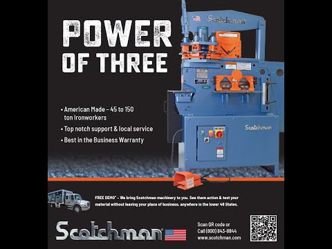Scotchman 5014ET - New 50-ton Turret Punch Ironworker Metal Fabricating Machine - Made in USA