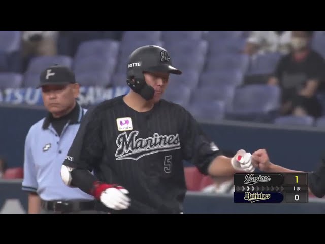 【1回表】マリーンズ・安田 初球を捉え、先制のタイムリーヒット!! 2020/8/4 B-M