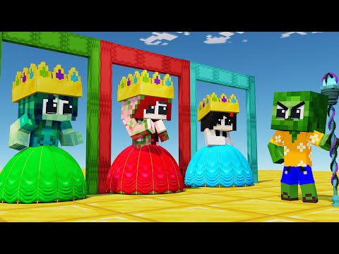Monster School: Zombie Choose The Queen - Who Will Win Challenge!! Minecraft Animation