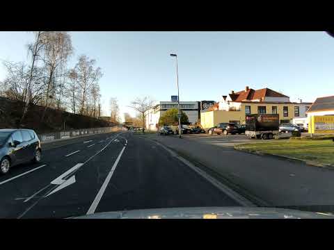 Fahrt durch Delmenhorst, Nordwollestraße, Weberstraße.