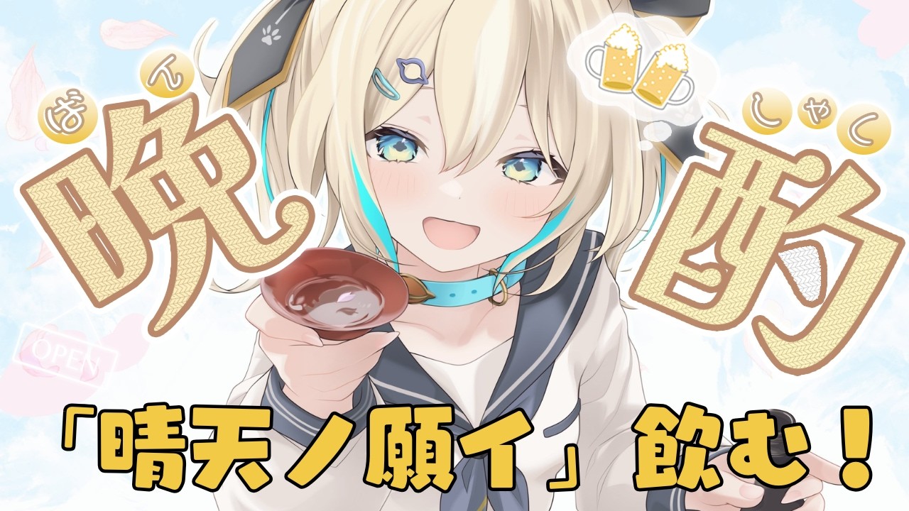 【 晩酌 】オリジナル日本酒「晴天ノ願イ」一緒に飲も？【 天晴ひなた / WeatherPlanet 】