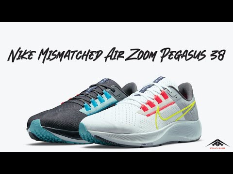 Nike Mismatched Air Zoom Pegasus 38 Shoes Exclusive Look & Release Date + Price 2021