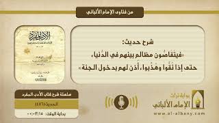 شرح حديث: «فيتَقَاصُّون مظالم بينهم في الدُّنيا، حتى إذا نُقُّوا وهُذِّبوا، أُذن لهم بدخول الجنة»