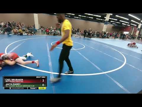 110 Lbs Quarterfinal - Jaxyn Ramey, Hill Country Wildcats Wrestling Club Vs Cael Brubaker, Best Tr