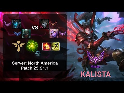 Kalista ADC + Pyke vs Jhin + Soraka - NA Master - Patch 25.S1.1
