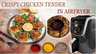 Easy Crispy Chicken Tenders Recipe | Just like KFC chicken using Air Fryer | Oil free tender chicken