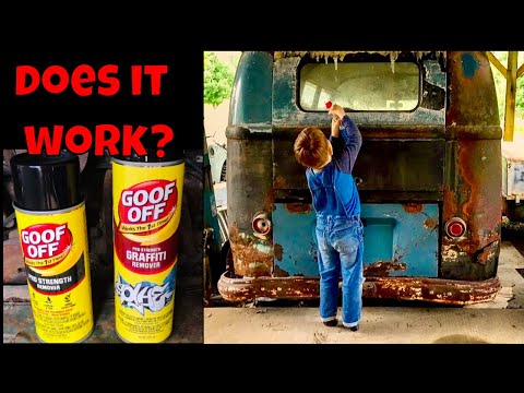 Goof Off as paint stripper, saving original paint on a vintage car!