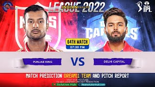 IPL 2022 Punjab Kings vs Delhi Capital 64th Match Prediction - PBKS vs DC |live