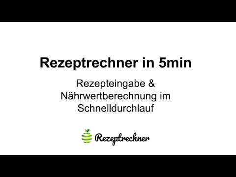 Rezeptrechner 6min Anleitung