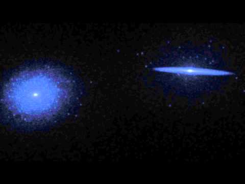 NGC 4676 Mice Galaxies Collision Simulation - 516,000 Particles