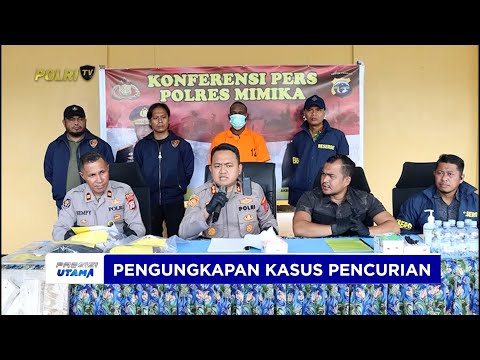 POLRES MIMIKA UNGKAP KASUS PENCURIAN DAN PEMBERATAN SERTA PERCOBAAN PEMERKOSAAN