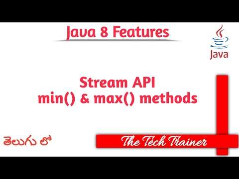 Stream Api Min And Max Methods Java Java8stream Javatutorial Java8 Telugu The Tech Trainer