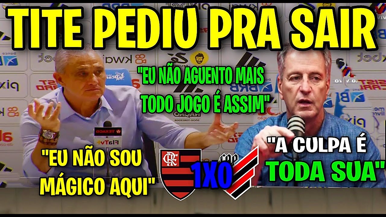 TITE NÃO AGUENTOU A PRESSÃO DA NAÇÃO E RESPONDEU SOBRE A SUA DEMISSÃO APÓS FLAMENGO 1X0 ATHLETICO PR