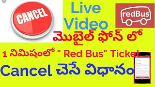 Cancel ticket in redbus ll bus ticket cancellation easy method