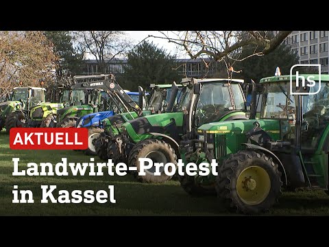 Gegen Sparpläne der Ampel-Regierung: Landwirte protestieren in Kassel | hessenschau