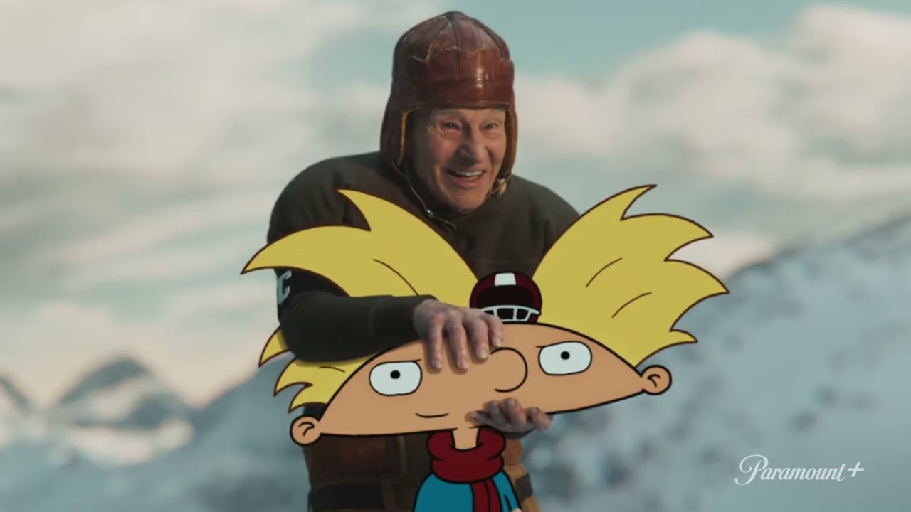 Paramount+ Super Bowl Spot | Sir Patrick Stewart Throws a Hail Arnold | A Mountain of Entertainment&trade; - YouTube