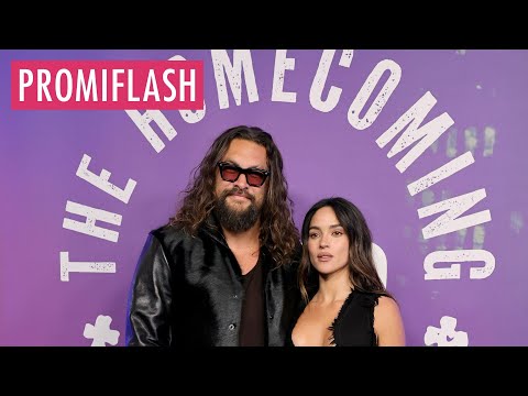 Video Thumbnail: Jason Momoa posiert zum ersten Mal mit Adria auf Red Carpet