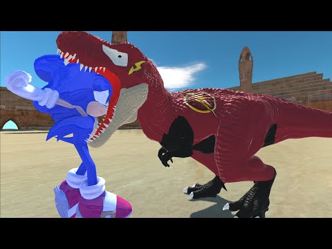 Sonic vs T Rex - Animal Revolt Battle Simulator