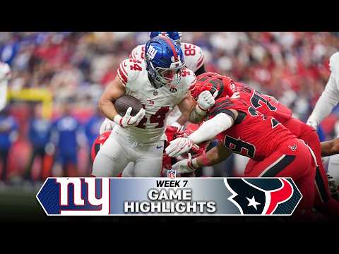 New York Giants vs Houston Texans Game Highlights | 2026 NFL Season Week 7