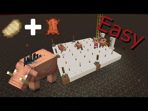 Easy hoglin/food farm | Minecraft 1.20.4+