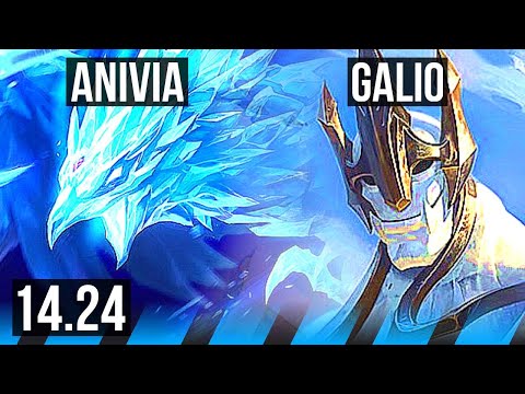 ANIVIA vs GALIO (MID) | 7/0/3, Godlike | KR Master | 14.24