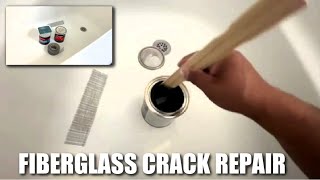 HOW TO REPAIR A FIBERGLASS CRACK IN A BATHTUB | FIBERGLASS  REPAIR USING MESH TAPE AND BONDO GLASS
