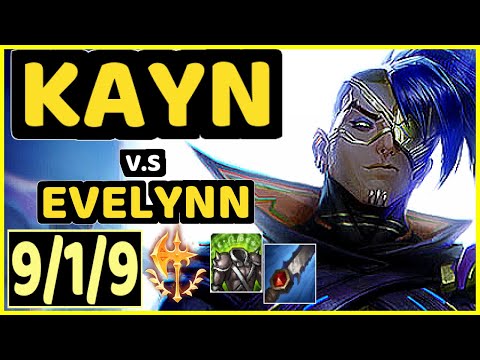 KARASMAI (KAYN) vs EVELYNN - 9/1/9 KDA JUNGLE CHALLENGER GAMEPLAY - NA