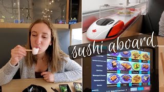 We visited Vancouver's new BULLET TRAIN sushi restaurant, SUSHI ABOARD